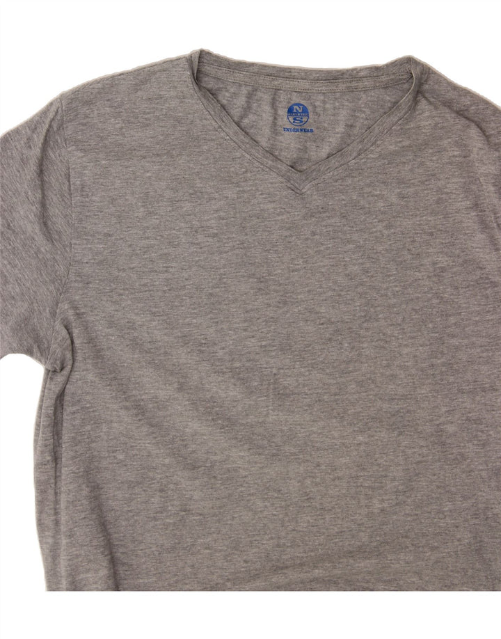 NORTH SAILS Mens T-Shirt Top Small Grey Vintage North Sails and Second-Hand North Sails from Messina Hembry 