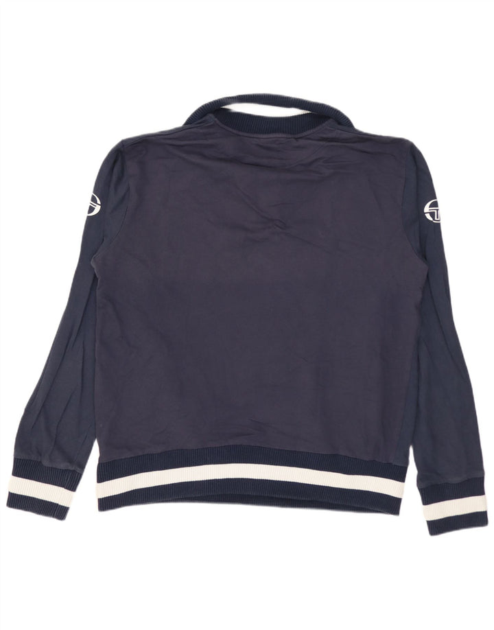 Męska bluza z kapturem i zamkiem błyskawicznym Sergio Tacchini, mała, granatowa