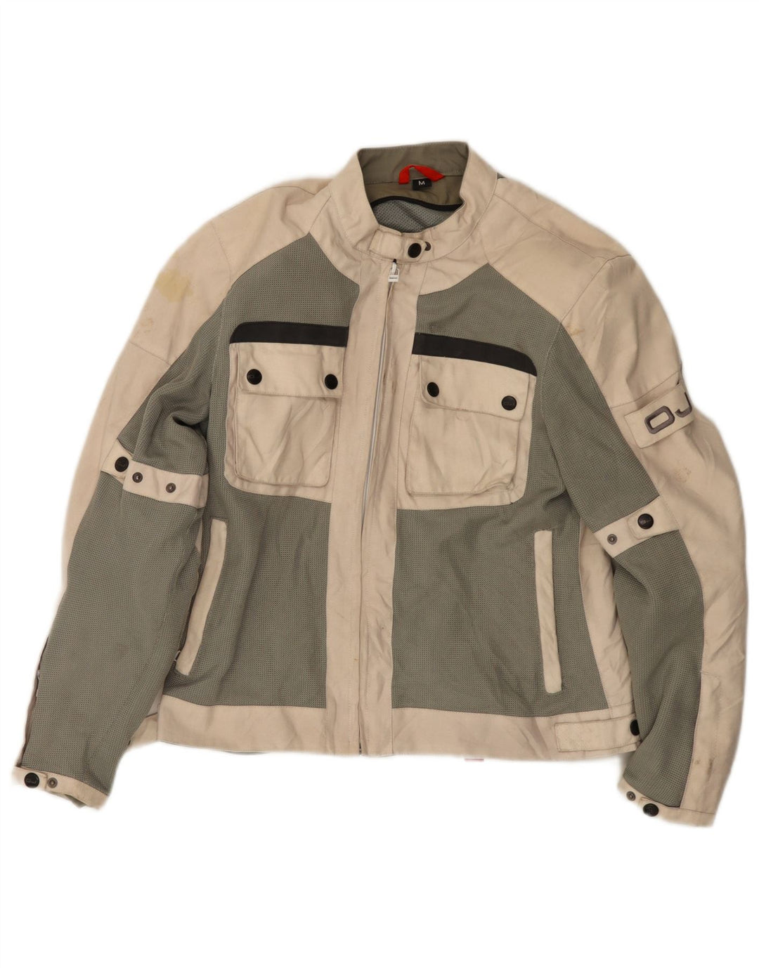 Damska kurtka racer OJ ATMOFERE UK 14, poliamid w kolorze średniego beżu