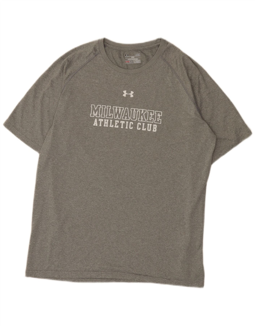 Męski T-shirt z grafiką Under Armour Milwaukee, duży, szary, poliestrowy