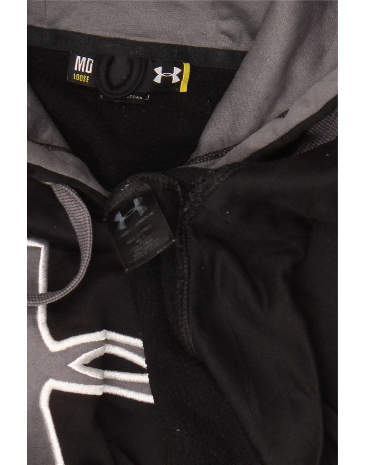 Męski sweter z kapturem Under Armour z grafiką, średni czarny poliester