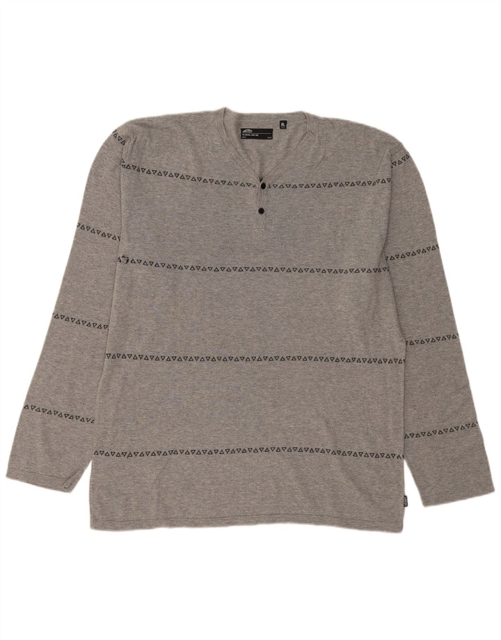 Męski top VANS z długim rękawem XL, szary, geometryczny