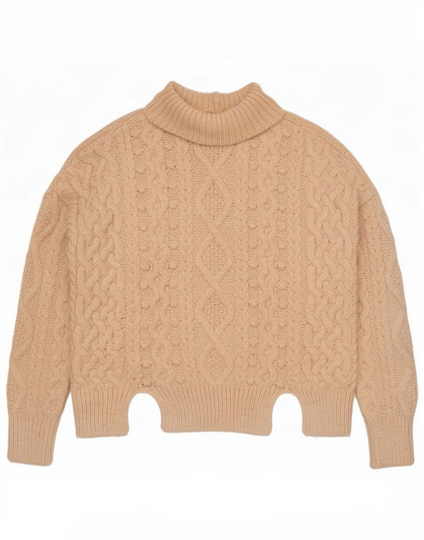 Sweter damski Zara Oversize z golfem UK 16, duży, beżowy