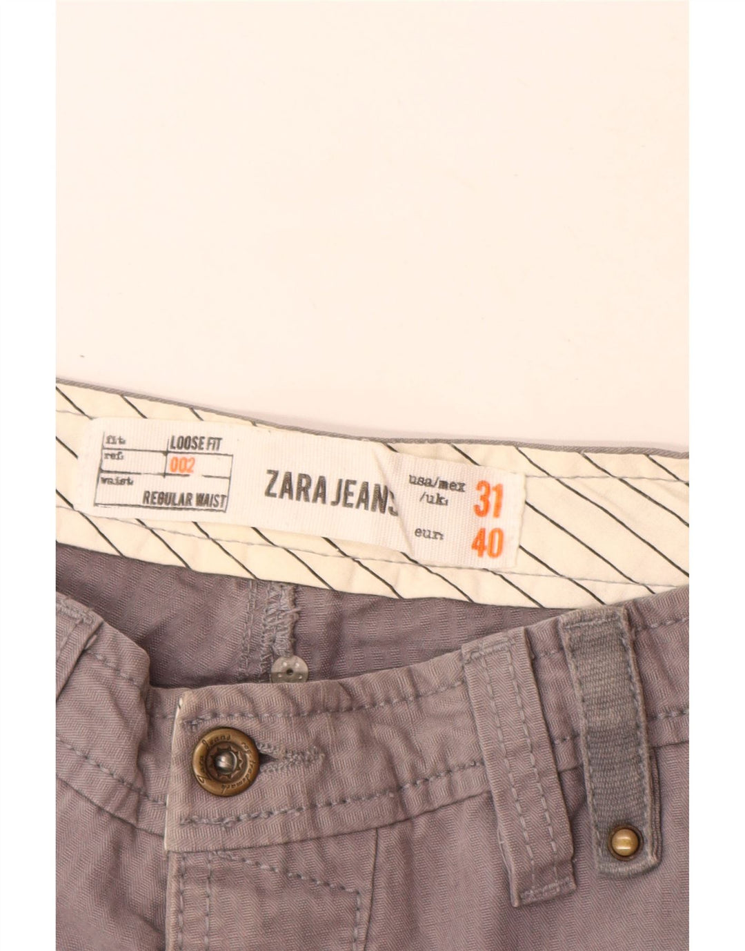 Męskie spodnie cargo Zara EU 40 Medium W31 L31 szare