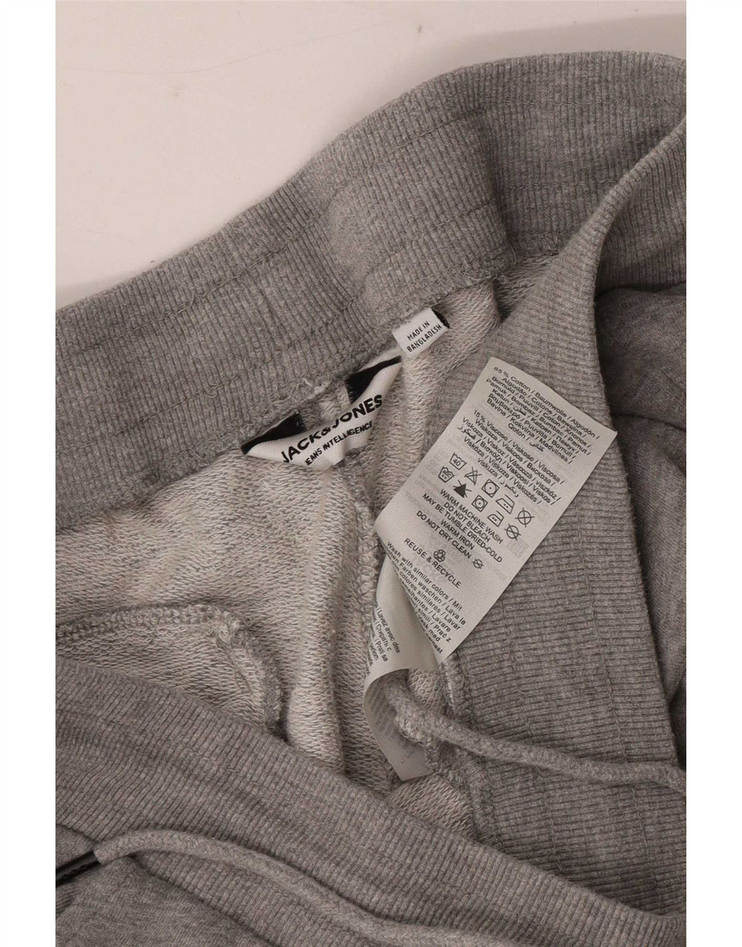 Męskie spodnie dresowe Jack & Jones Joggersy Średnioszare, bawełniane w cętki