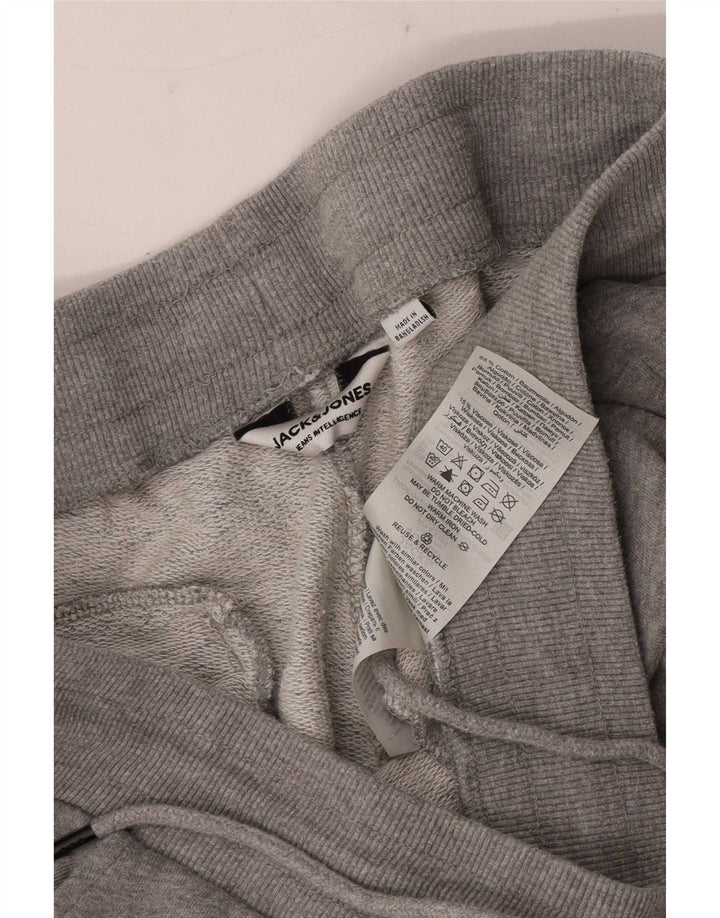 Męskie spodnie dresowe Jack & Jones Joggersy Średnioszare, bawełniane w cętki