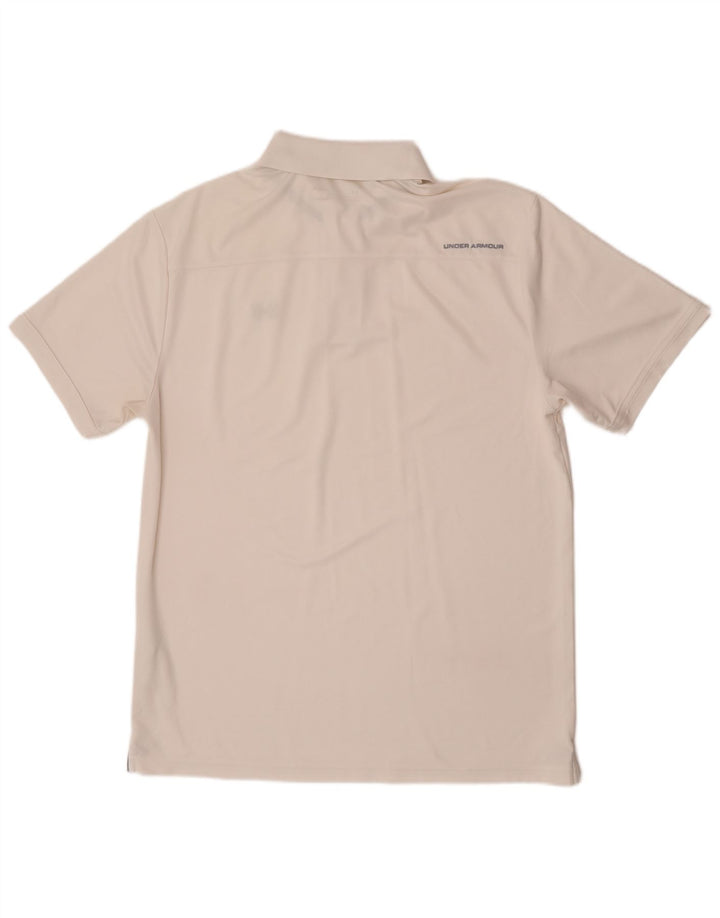 Męska koszulka polo Under Armour Heat Gear, duża, biała, z poliestru
