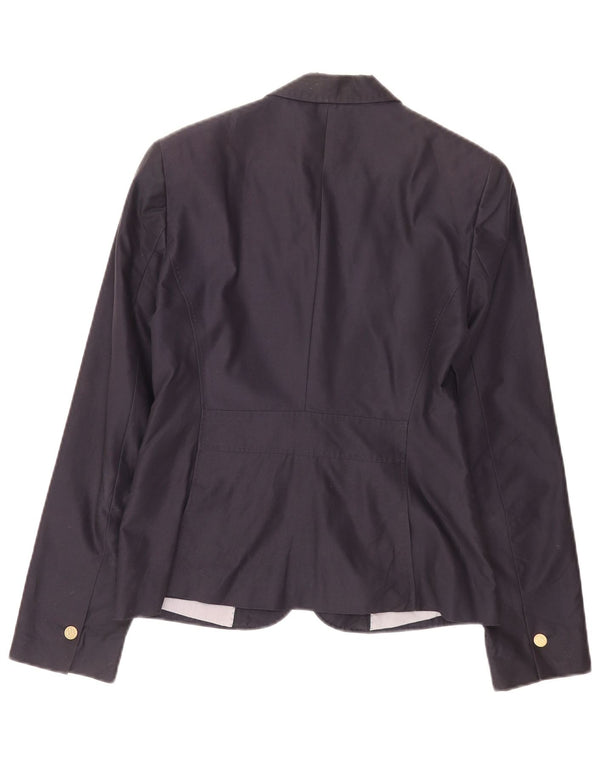 Massimo Dutti Damska marynarka zapinana na 1 guzik EU 38, mała, granatowa, bawełniana
