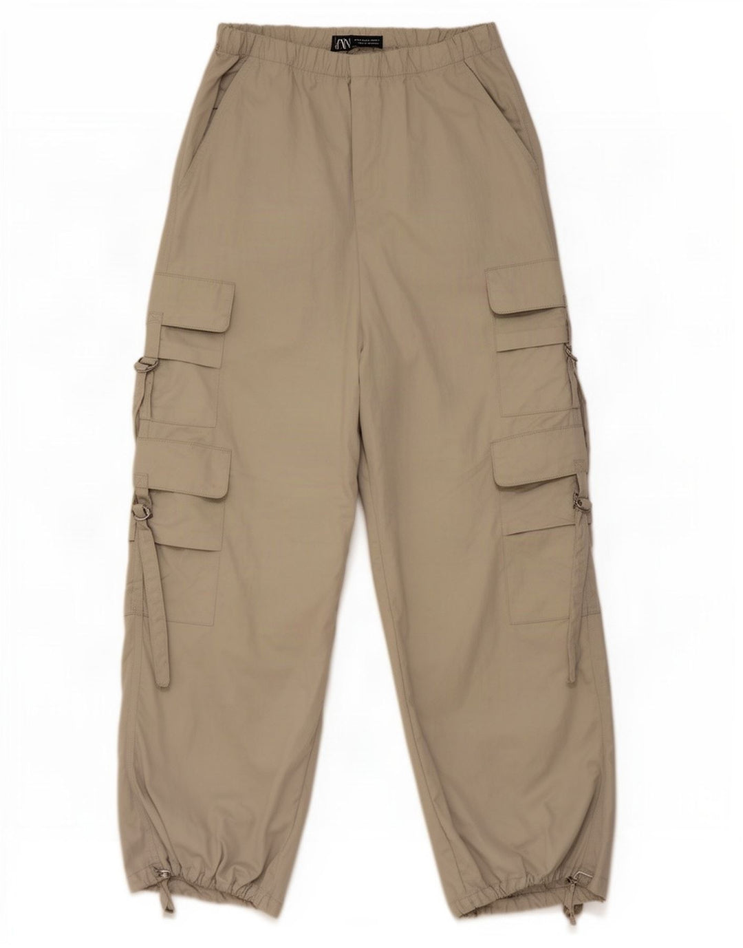 Damskie spodnie joggery Zara Cargo XS W24 L29 Szary poliester