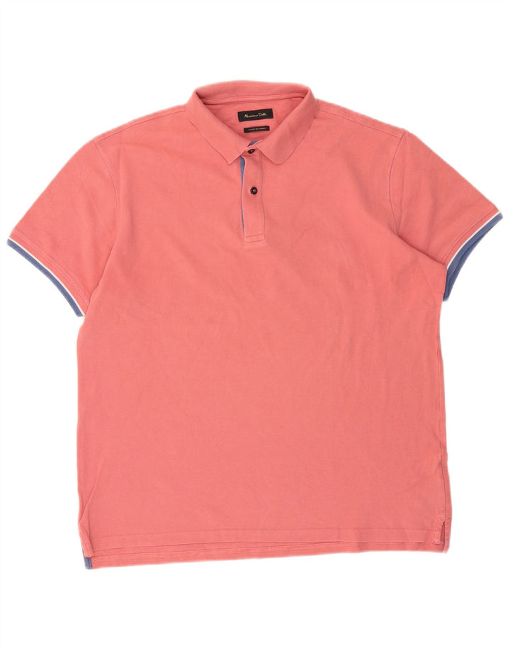 Męska koszulka polo Massimo Dutti XL, różowa, bawełniana