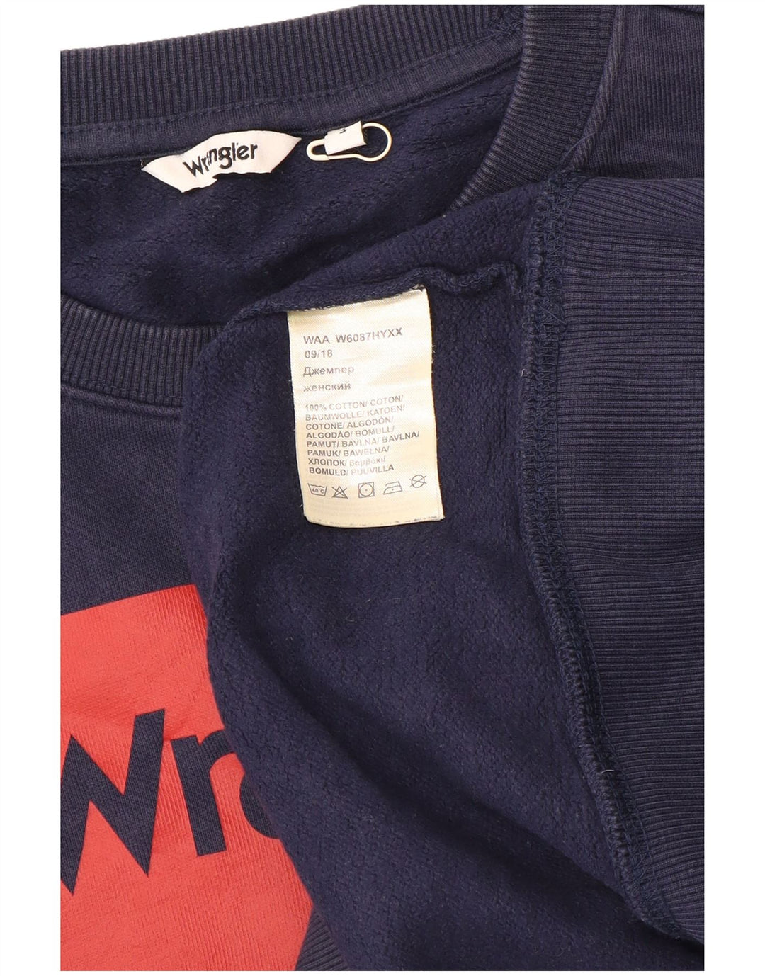 Damska bluza oversize Wrangler UK 10, mała, granatowa, bawełniana