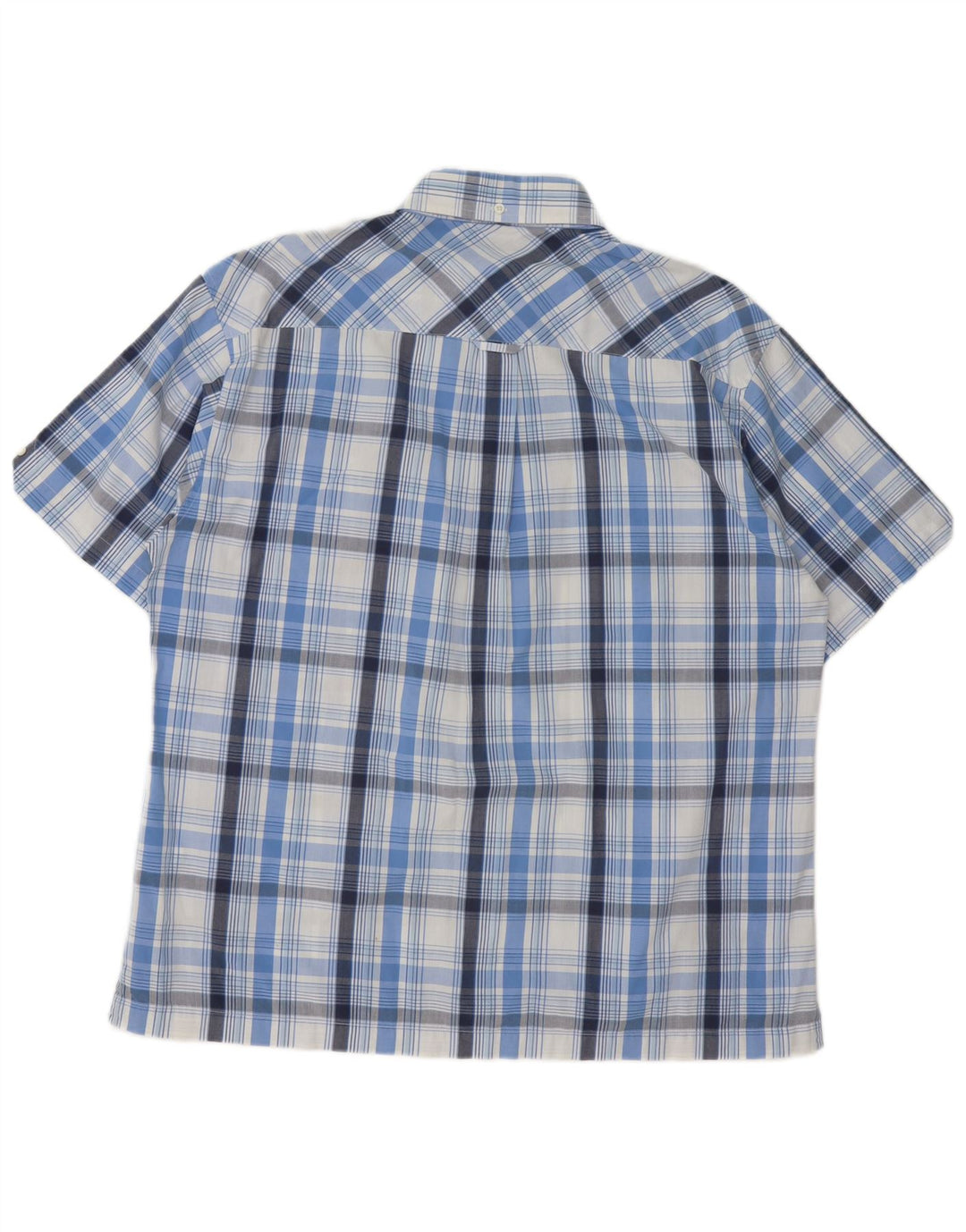 Męska koszula z krótkim rękawem Ben Sherman, duża, niebieska, bawełniana krata