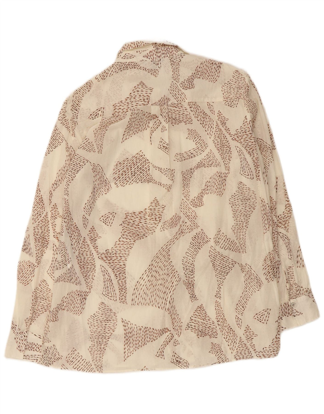 Koszula damska Massimo Dutti w abstrakcyjny wzór EU 38, mała, biała bawełna