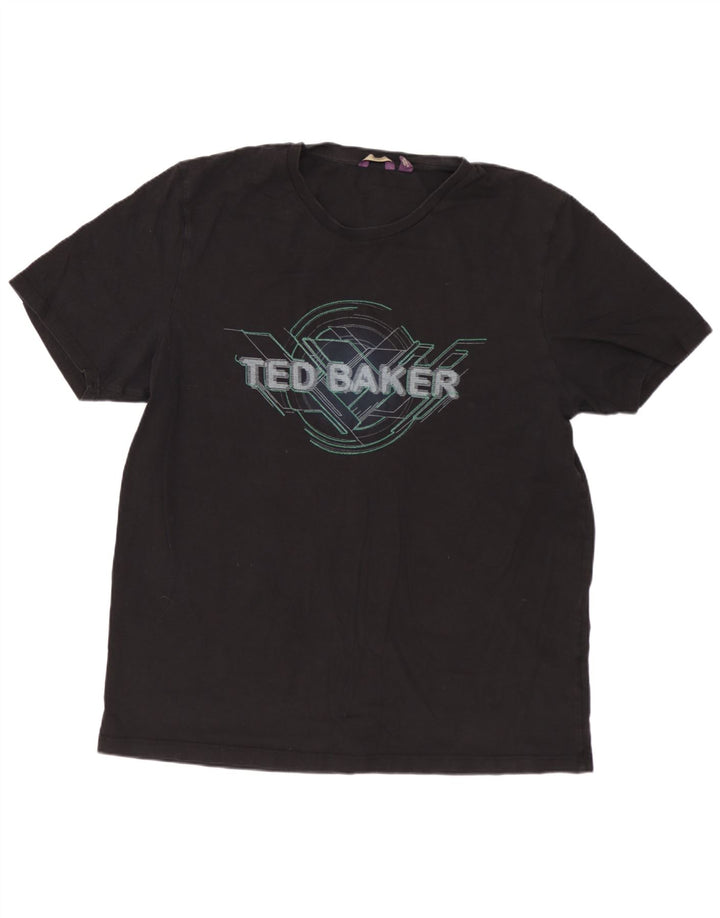 Męska koszulka z grafiką TED BAKER, rozmiar 6 2XL, kolor czarny