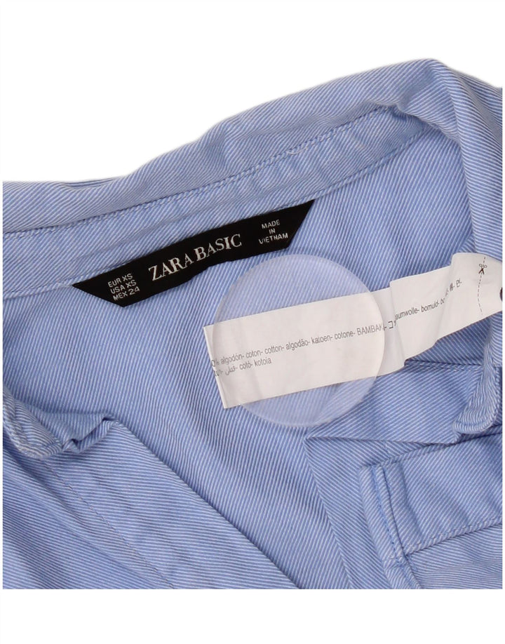 Damska koszula oversize Zara UK 6 XS, niebieska, bawełniana