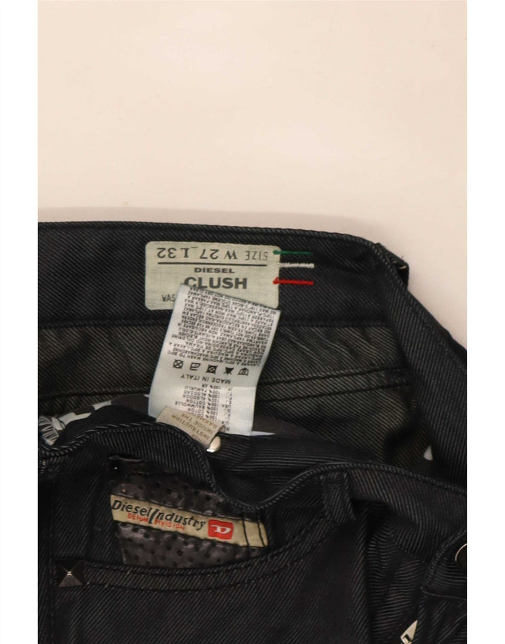 Damskie jeansy Diesel Clush Slim W27 L32 Czarne bawełniane