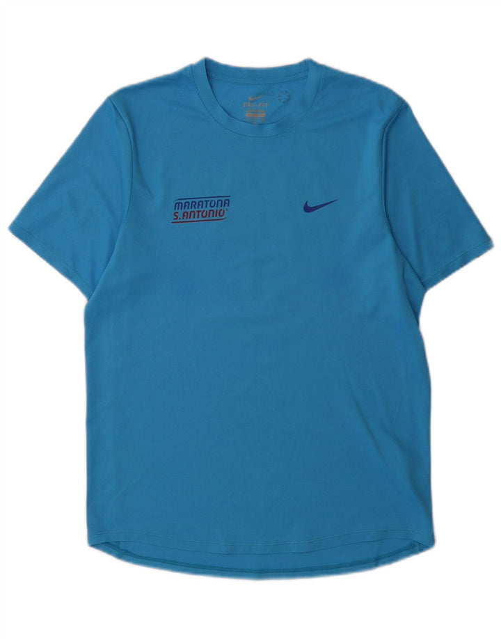 Męski T-shirt Nike Dri Fit z grafiką, mały, niebieski
