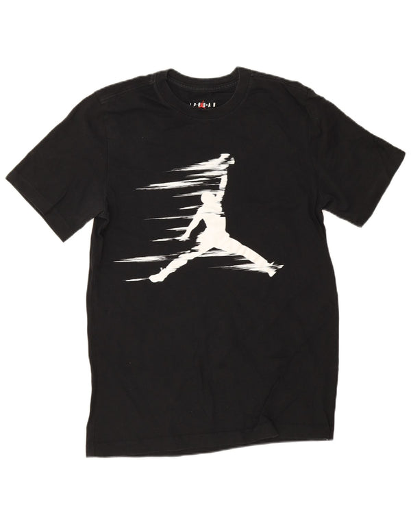 Męski T-shirt z grafiką Jordan, mały, czarny, bawełniany