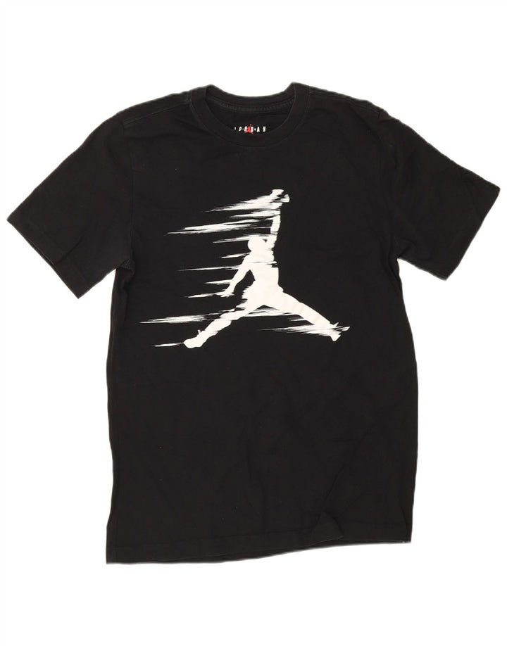 Męski T-shirt z grafiką Jordan, mały, czarny, bawełniany