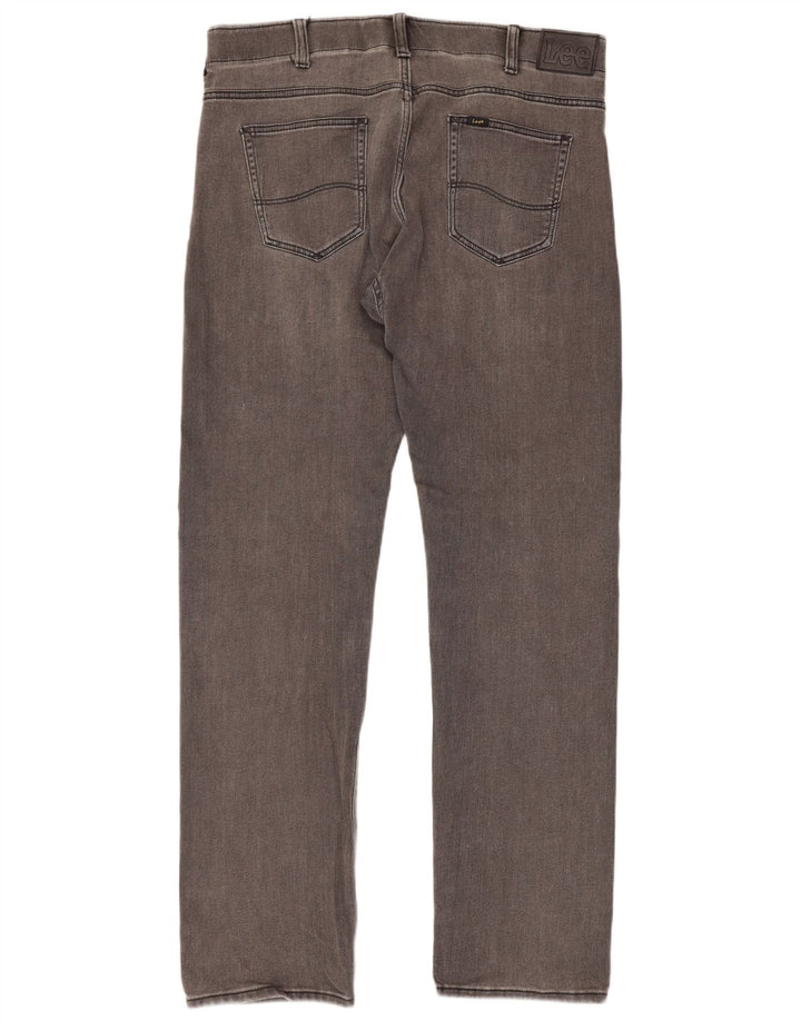 Męskie jeansy Lee Slim Fit Straight W36 L34 Szara bawełna