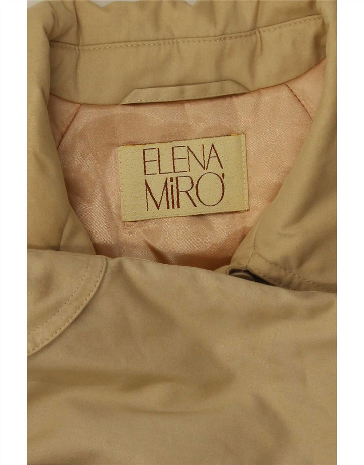 ELENA MIRO Damski płaszcz oversize UK 16, duży, beżowy, bawełniany