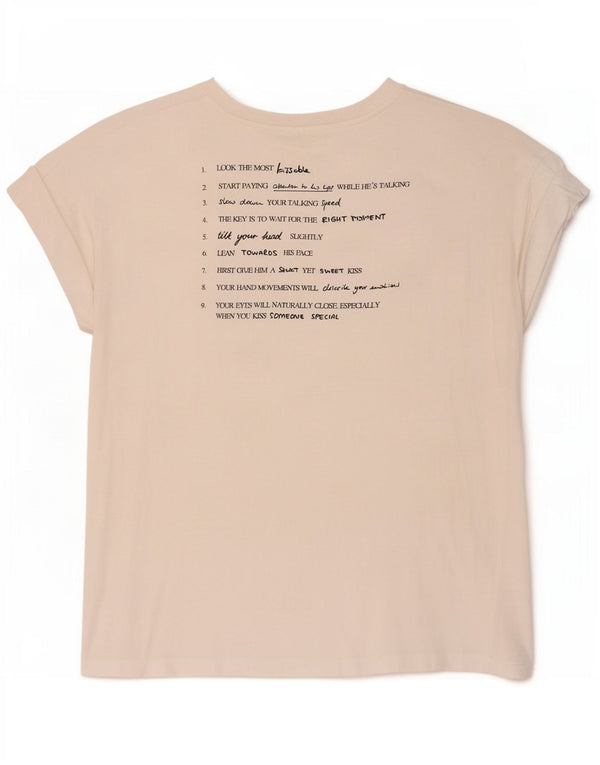 Damska koszulka oversize z grafiką Zara Top UK 10 Small White