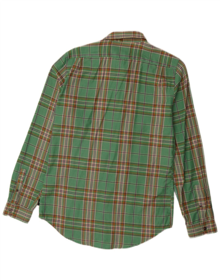 PAUL SMITH Męska koszula flanelowa o dopasowanym kroju, mała, bawełniana w zieloną kratkę