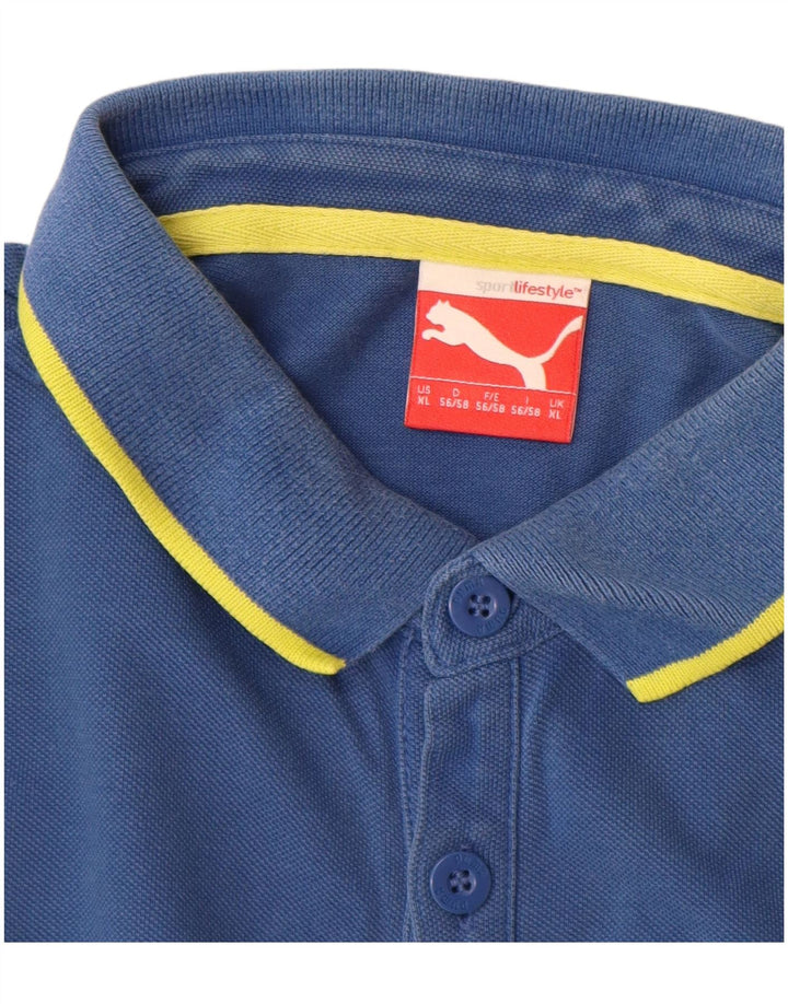 Męska koszulka polo Puma XL, niebieska, bawełniana