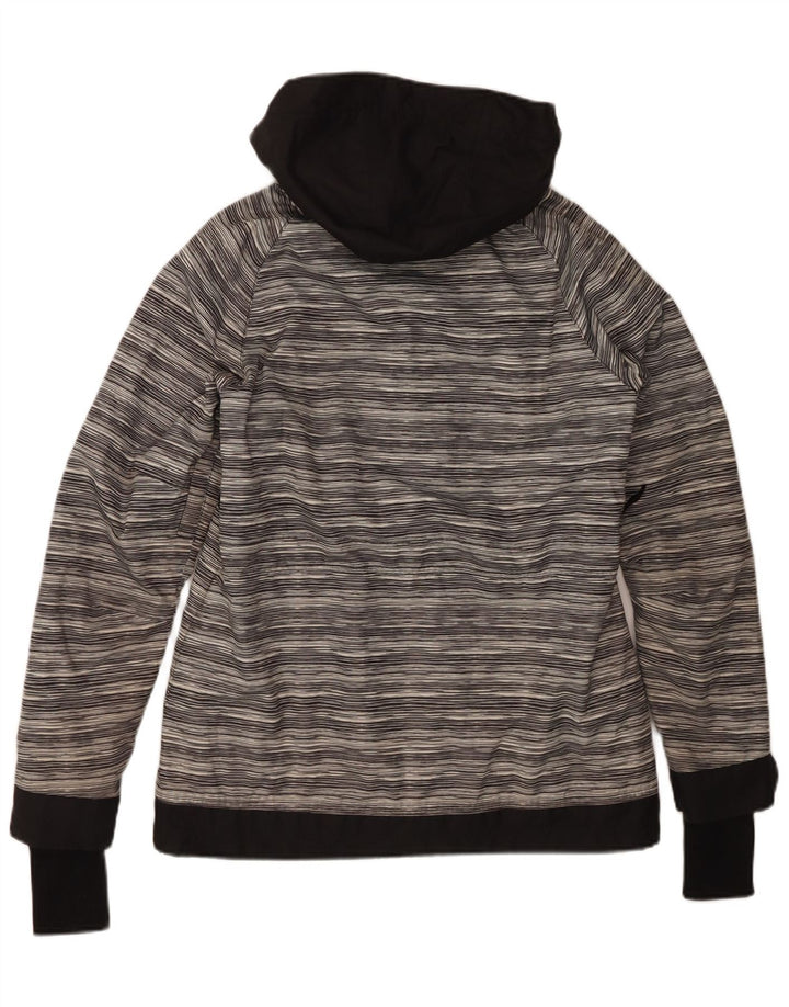 O'NEILL Mens Hooded Windbreaker Jacket UK 36 Small Grey Pinstripe