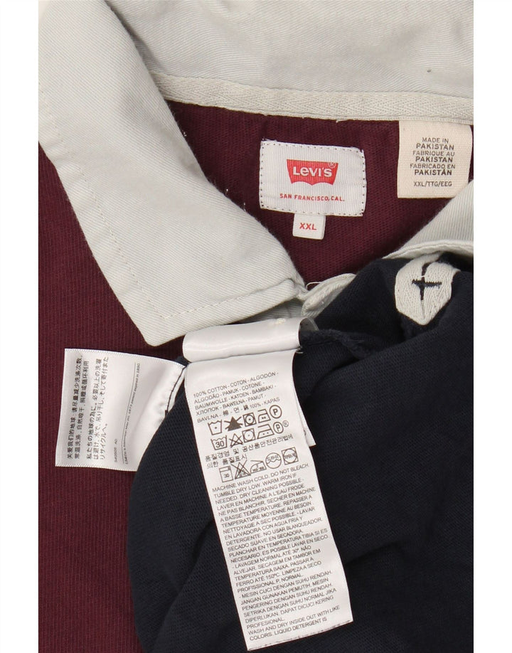 Męska koszulka polo do rugby Levi's z grafiką 2XL, wielobarwna, z blokami kolorów