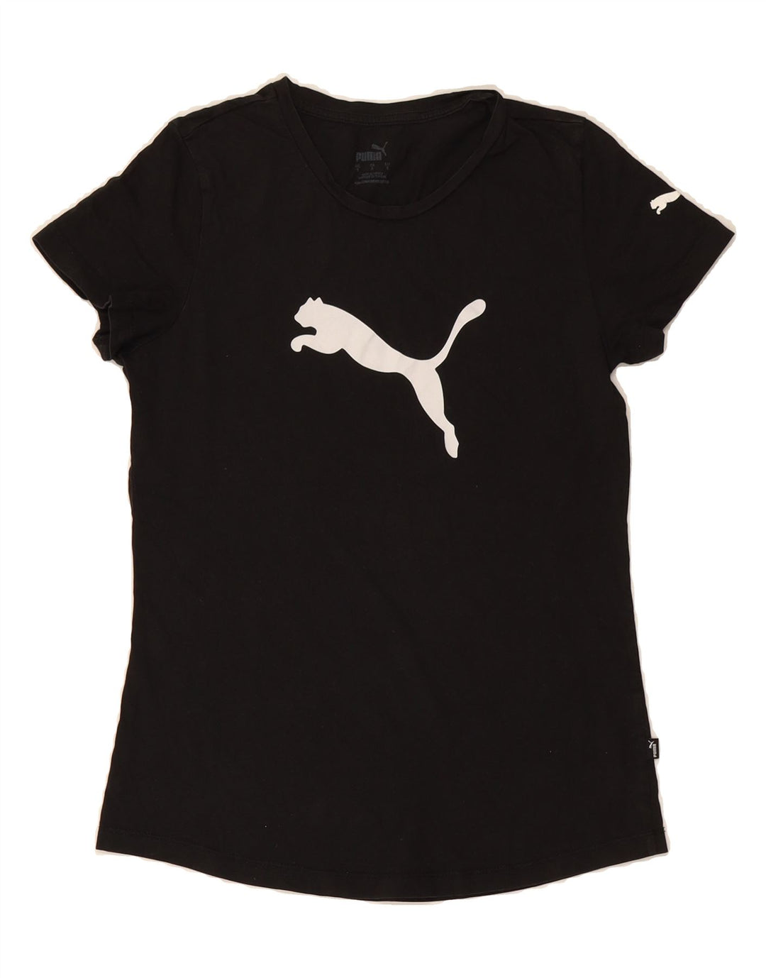 PUMA Womens Graphic T-Shirt Top UK 10 Small Black Vintage Puma and Second-Hand Puma from Messina Hembry 