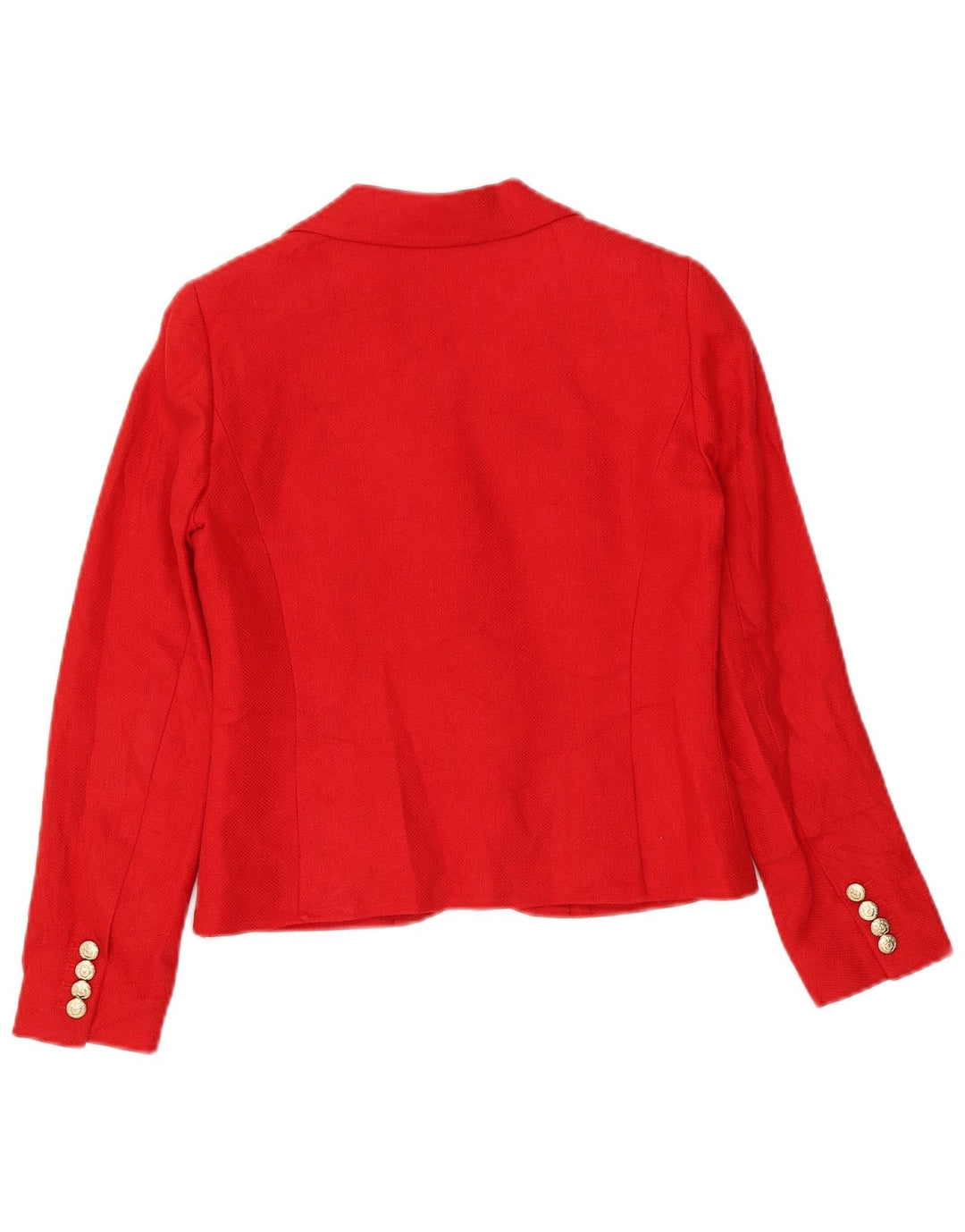 Damska marynarka Ralph Lauren Petite Crop zapinana na 3 guziki US 2 XS, czerwona lniana