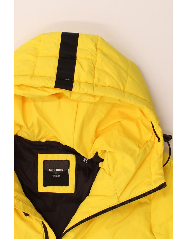 SUPERDRY Womens Padded Jacket UK 6 XS  Yellow Polyester Vintage Superdry and Second-Hand Superdry from Messina Hembry 