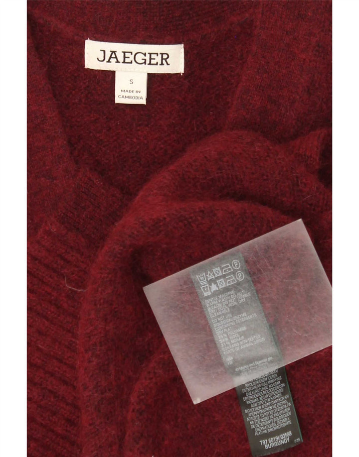 Sweter damski Jaeger UK 10 Small Burgundowy poliamid