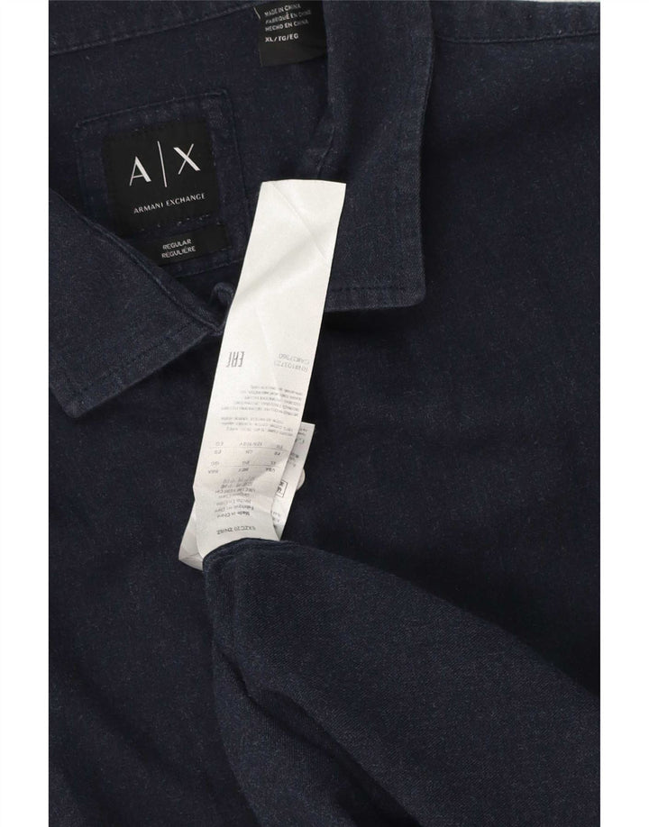 Koszula męska Armani Exchange XL, bawełniana, granatowa