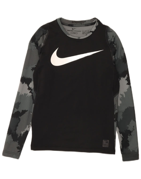 Chłopięca koszulka z grafiką Nike Fitted z długim rękawem 13-14 lat XL, czarny kamuflaż