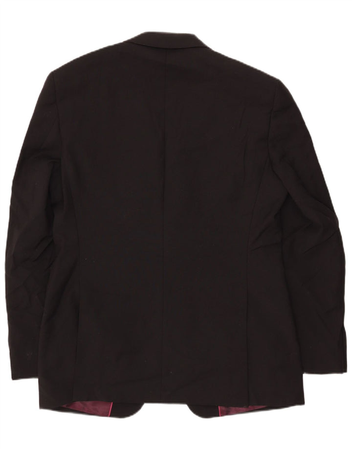 Marks & Spencer Męska marynarka z autografem, zapinana na 2 guziki, UK 40, duża, czarna