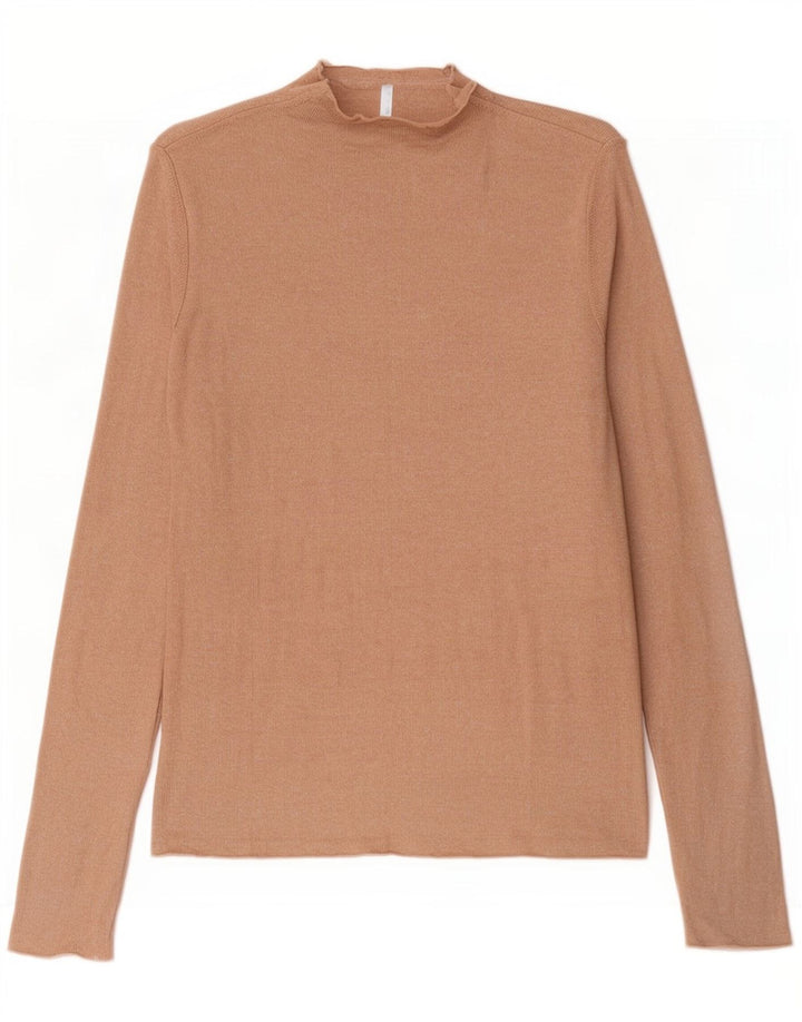 Bluzka damska Zara Top UK 14 Średni Beż Wiskoza