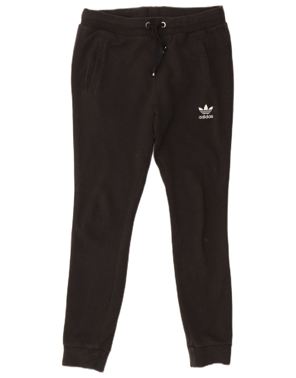 Adidas Womens Tracksuit Trousers Joggers UK 12 Medium Black Cotton
