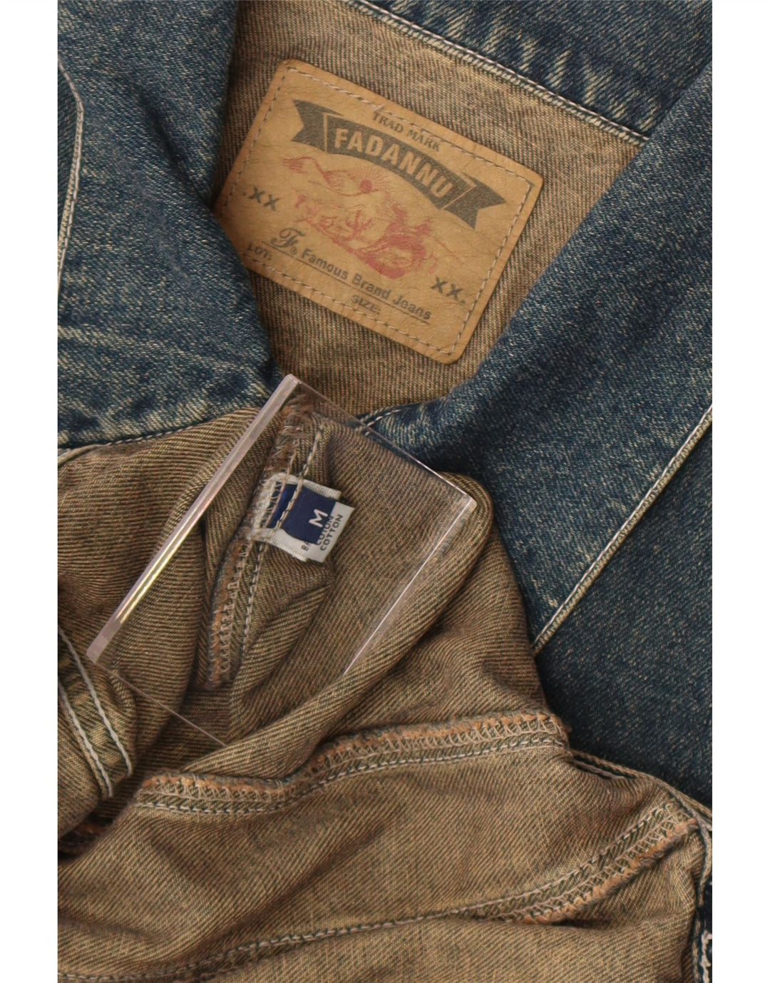 Damska kurtka dżinsowa vintage UK 14, średnia, granatowa, bawełniana