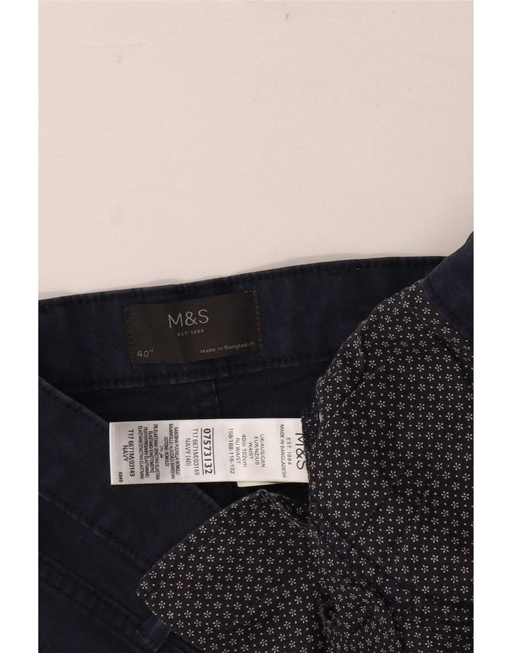 Marks & Spencer męskie szorty casual W40 XL granatowa bawełna