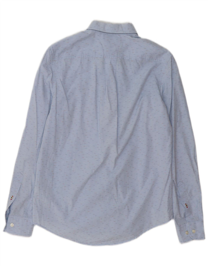 Koszula męska TOMMY HILFIGER, mała, niebieska, bawełniana w plamki