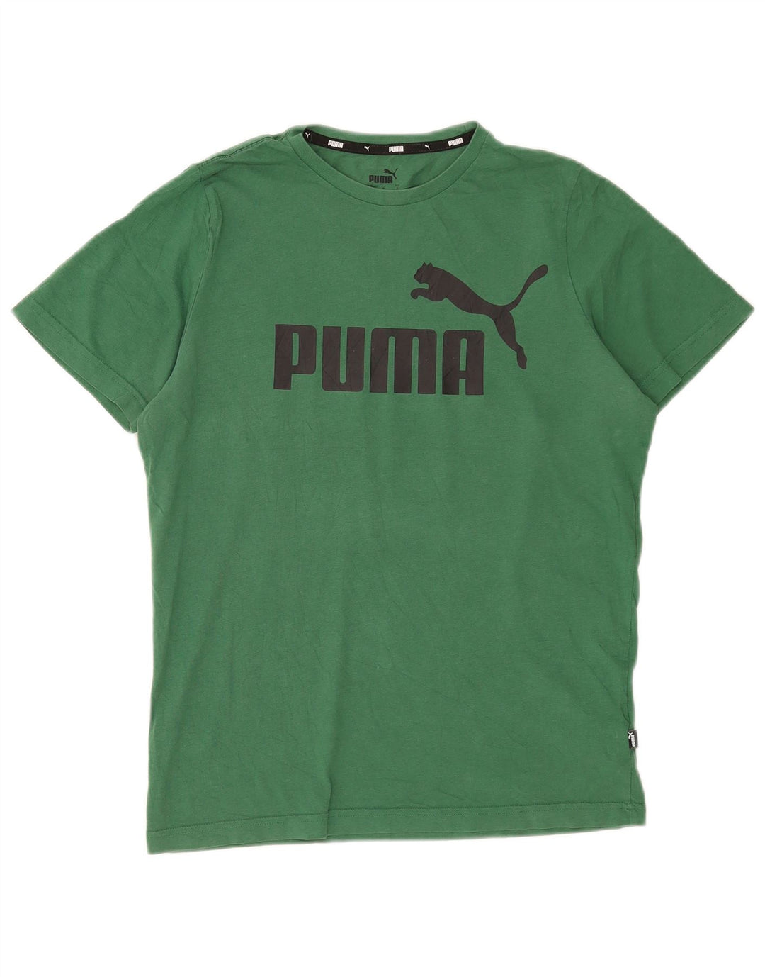 Męski T-shirt Puma z grafiką, mały, zielony, bawełniany