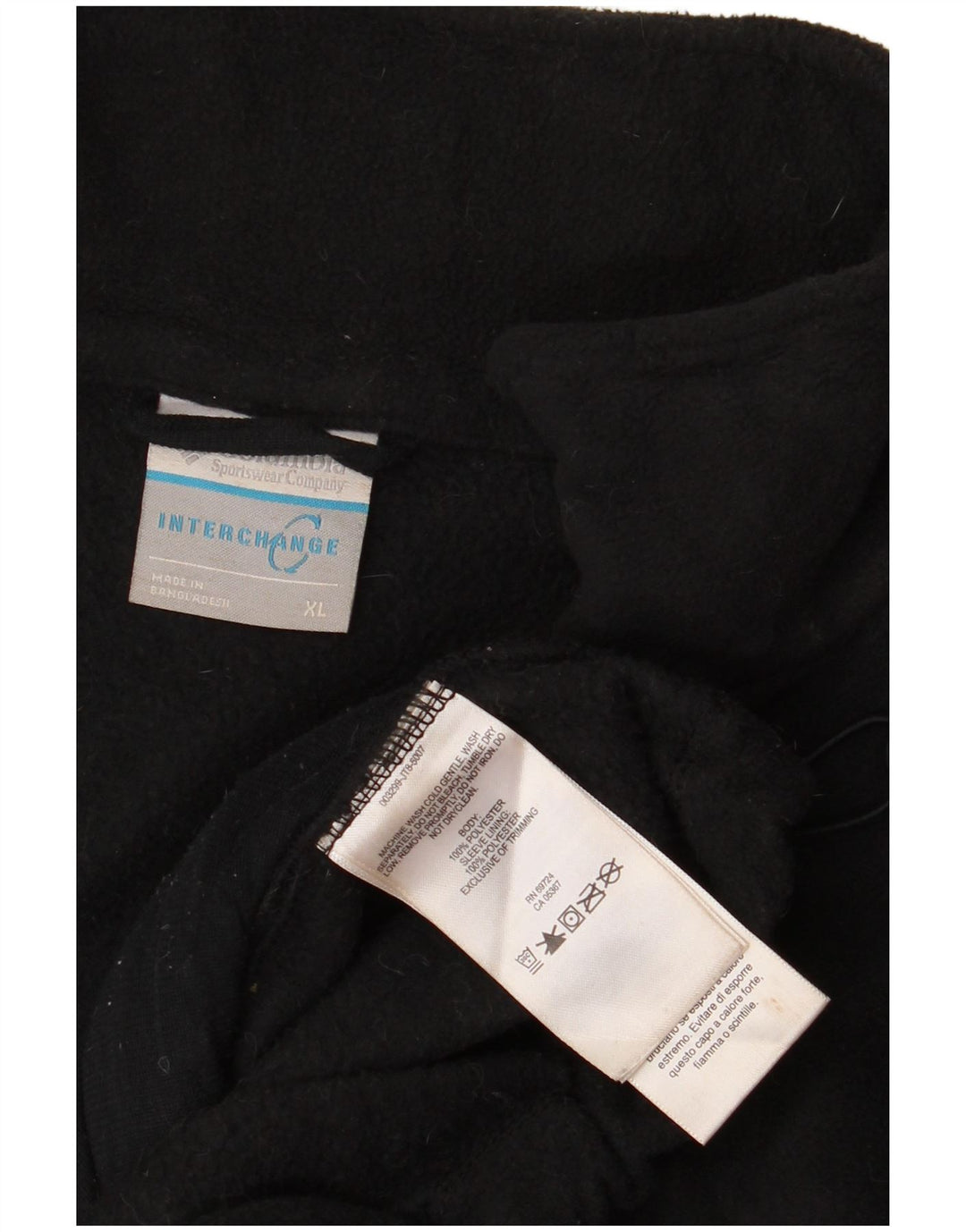 Męska kurtka polarowa Columbia Interchange XL, czarna, poliestrowa