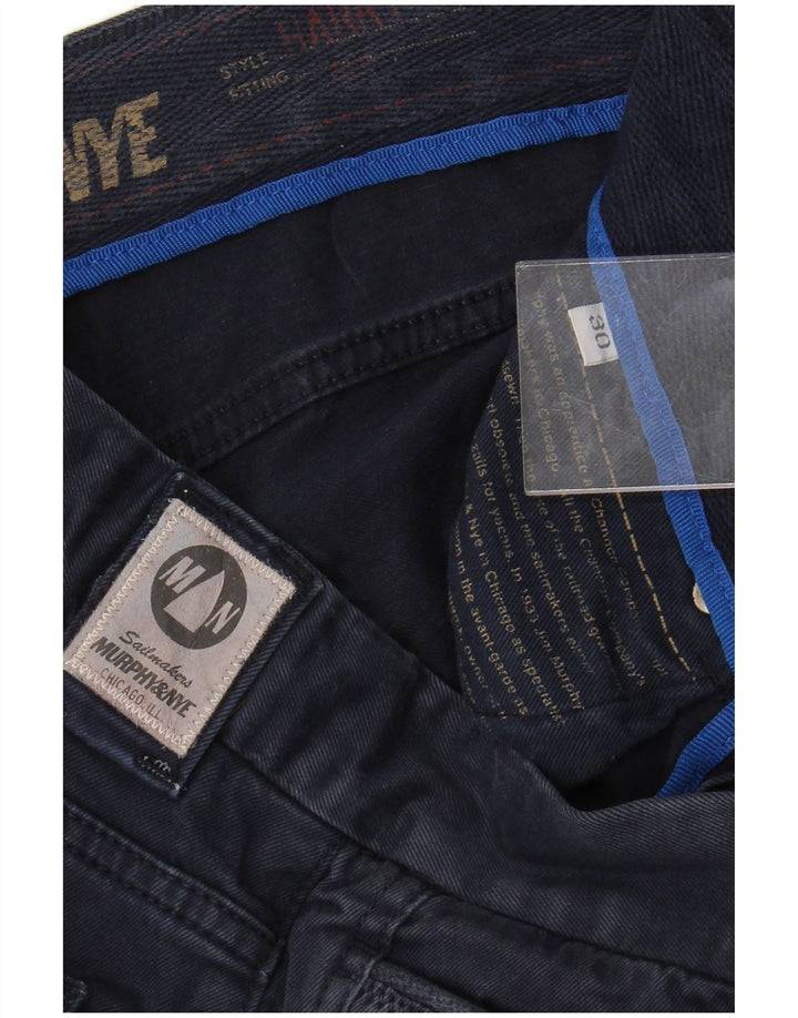 Proste spodnie męskie MURPHY & NYE W30 L28 granatowe