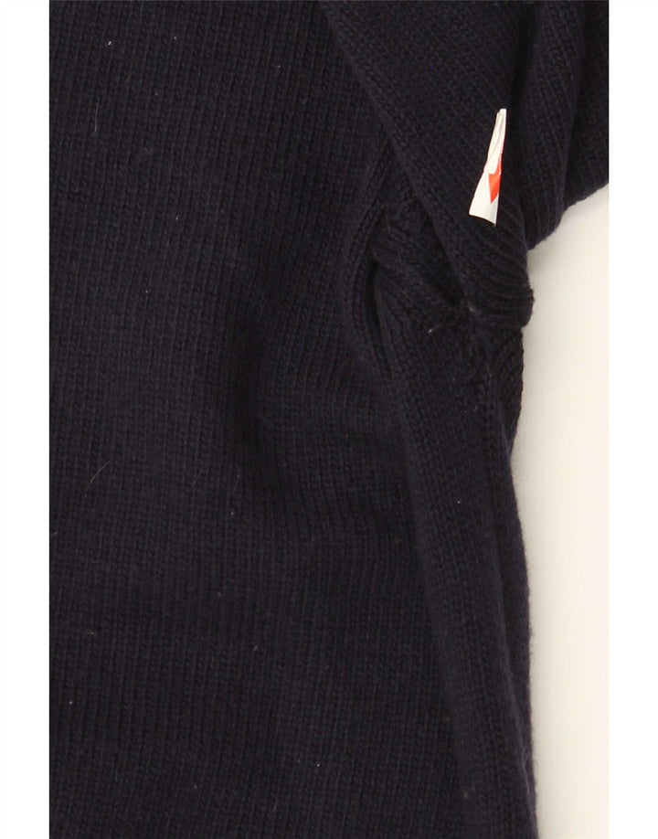 Męski sweter Slam z dekoltem w łódkę 2XL Granatowa wełna