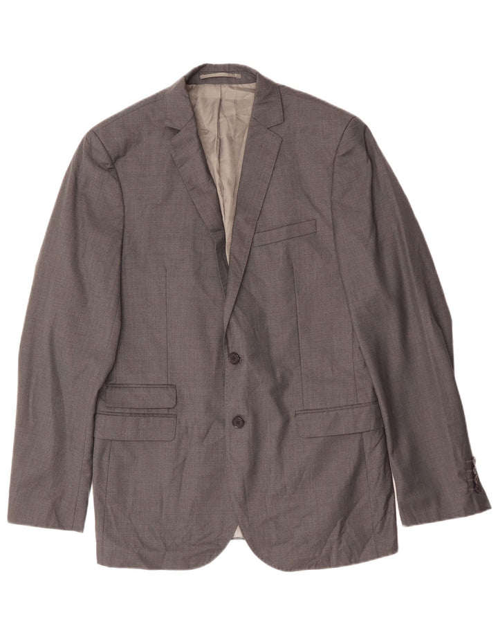 Męska marynarka zapinana na 2 guziki French Connection Slim Fit IT 52 XL Szara wełna