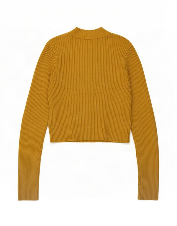 Topshop damski sweter z golfem UK 12, średni żółty