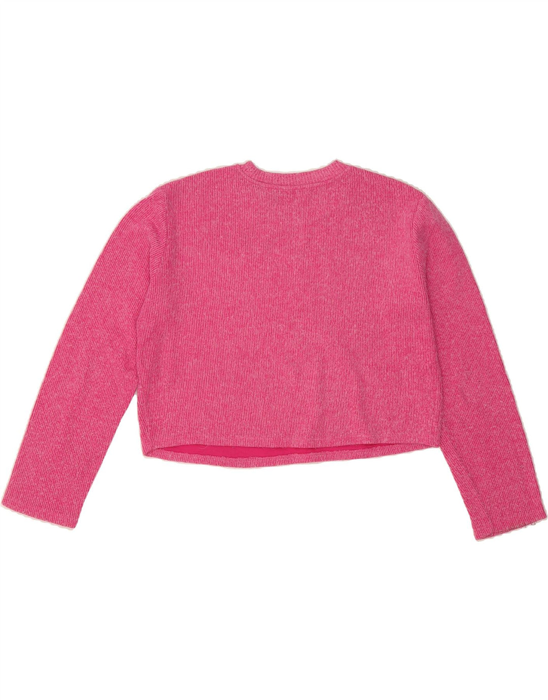 ZARA Womens Oversized Crop Crew Neck Jumper Sweater UK 14 Medium Pink Vintage Zara and Second-Hand Zara from Messina Hembry 