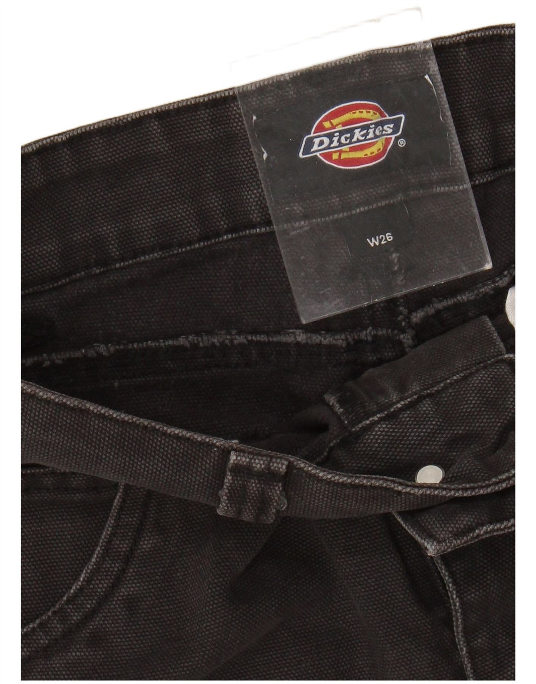 Damskie spodenki cargo Dickies z wysokim stanem W26, małe, czarne, bawełniane